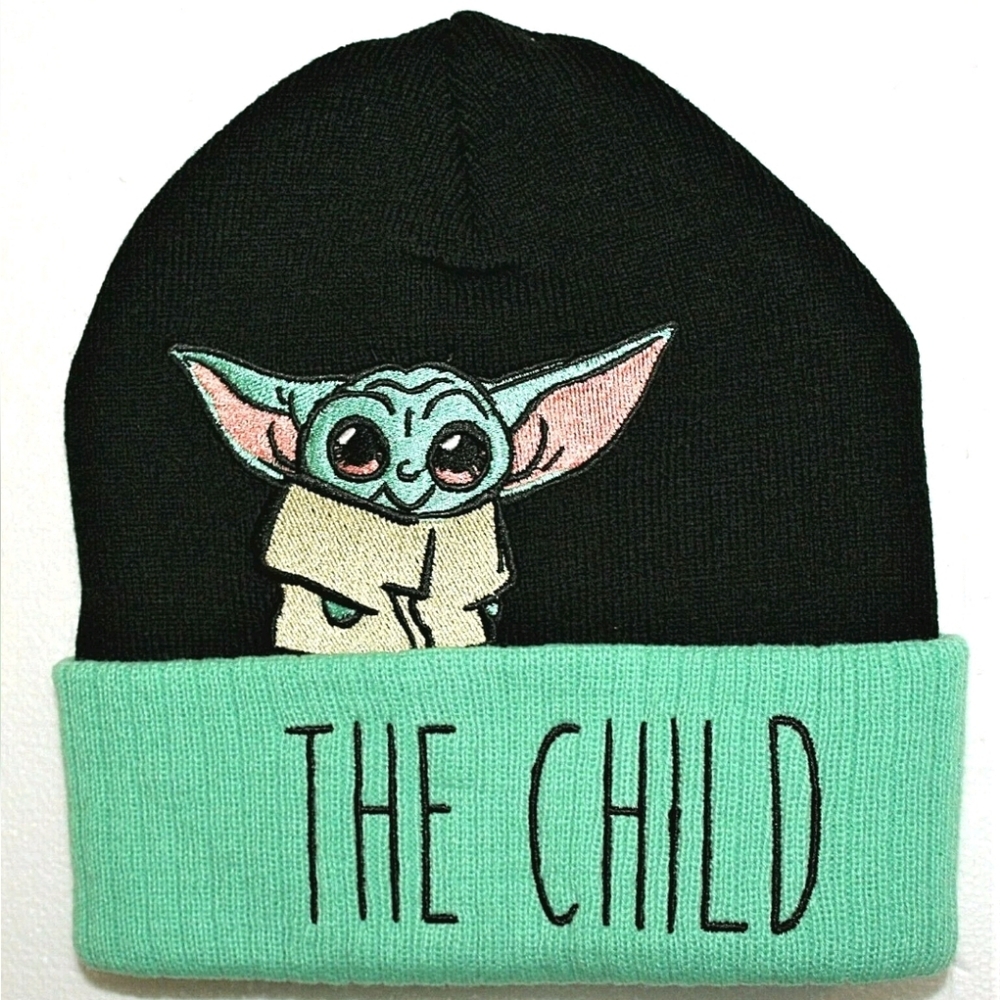 Star Wars The Child Embroidered Baby Yoda Mandalorian Winter Knit Cap Beanie Hat